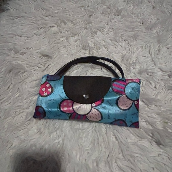 foldable shopping cart tote bag wheel rolling conver 21x16 PURSE-SALE was $34 - Picture 14 of 15